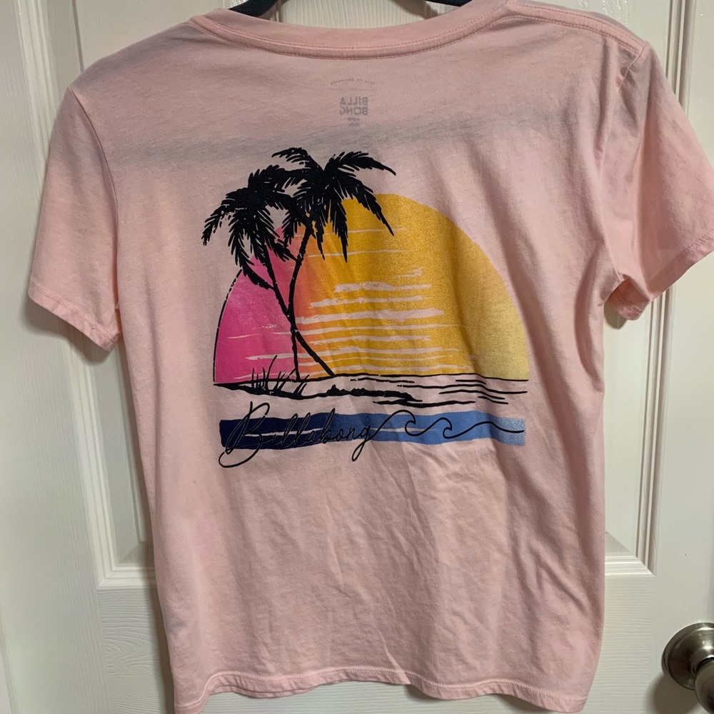 billabong pink graphic tee